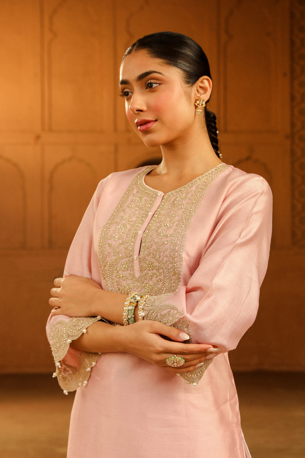 Short kurta with salwar