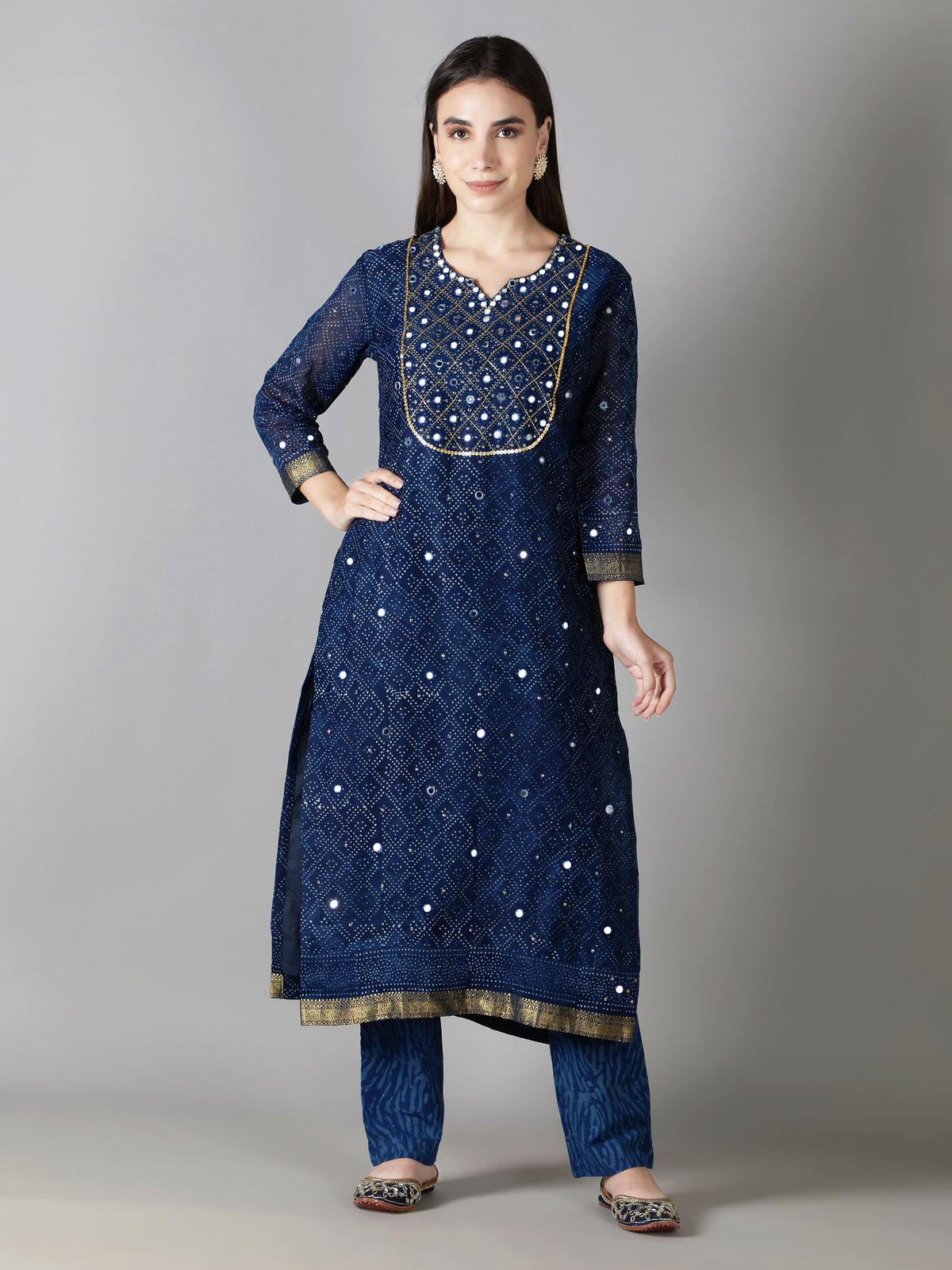 Midnight Sky Blue Kurta Set