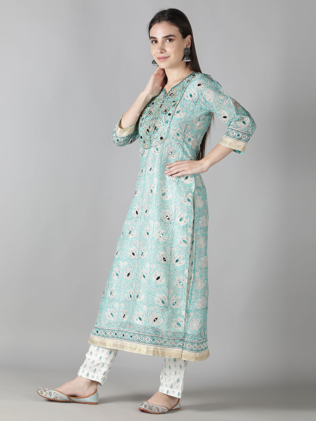 Blue Sea Inspired Kurta Set