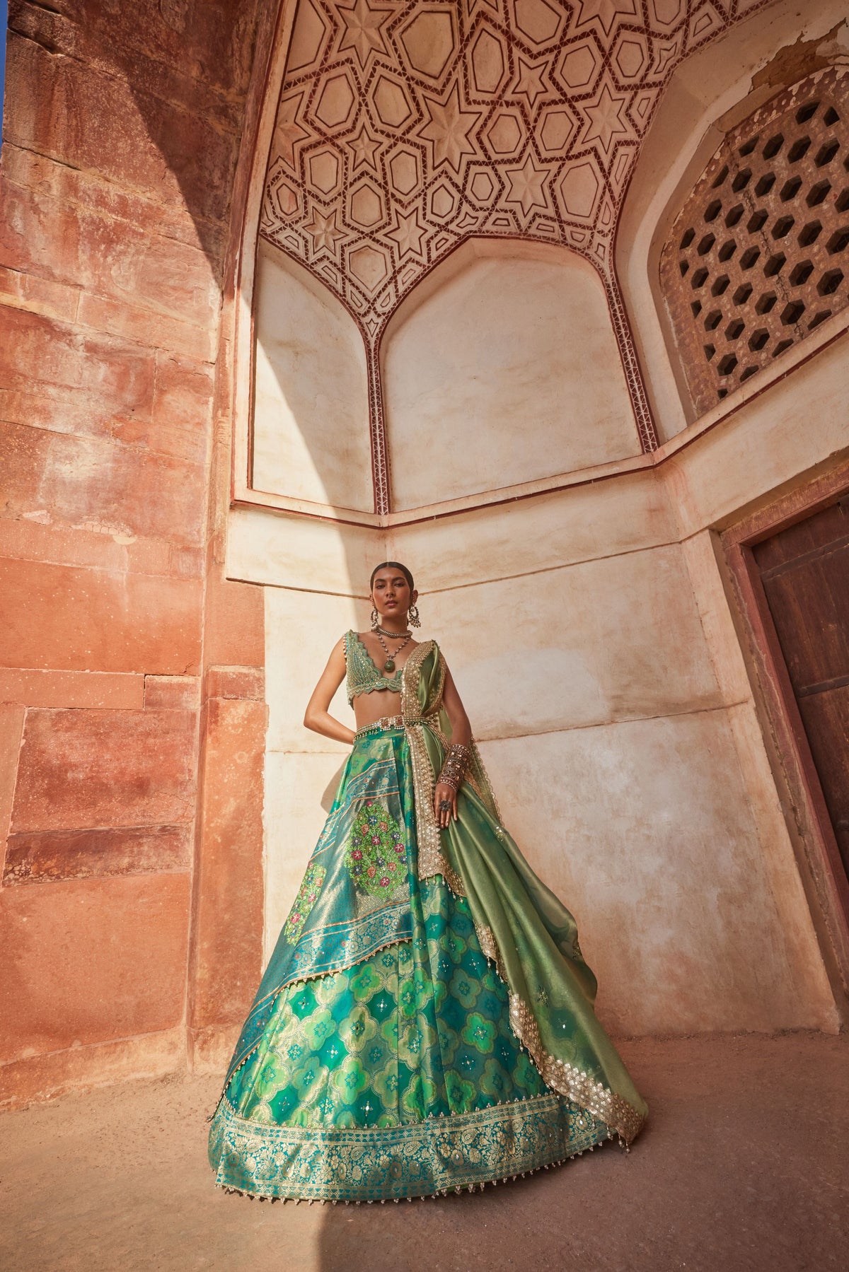 Banarsi Chanderi Lehenga