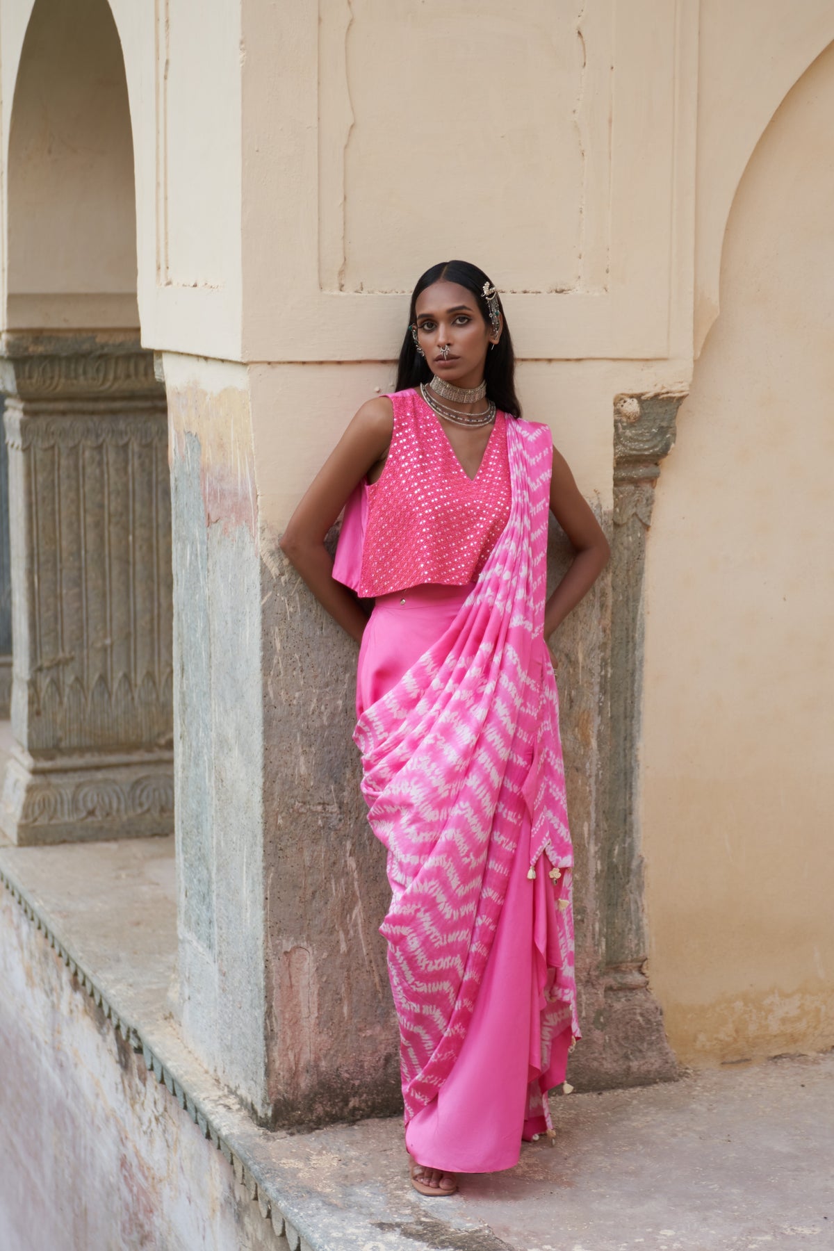 Tie-n-Dye Mekhla Saree