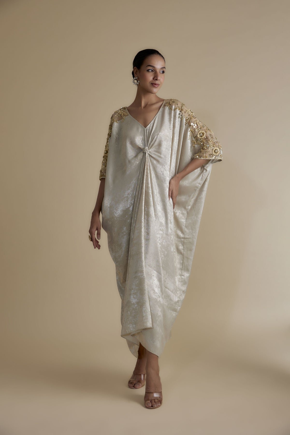 GOLD EMBELLISHED KAFTAN DRESS