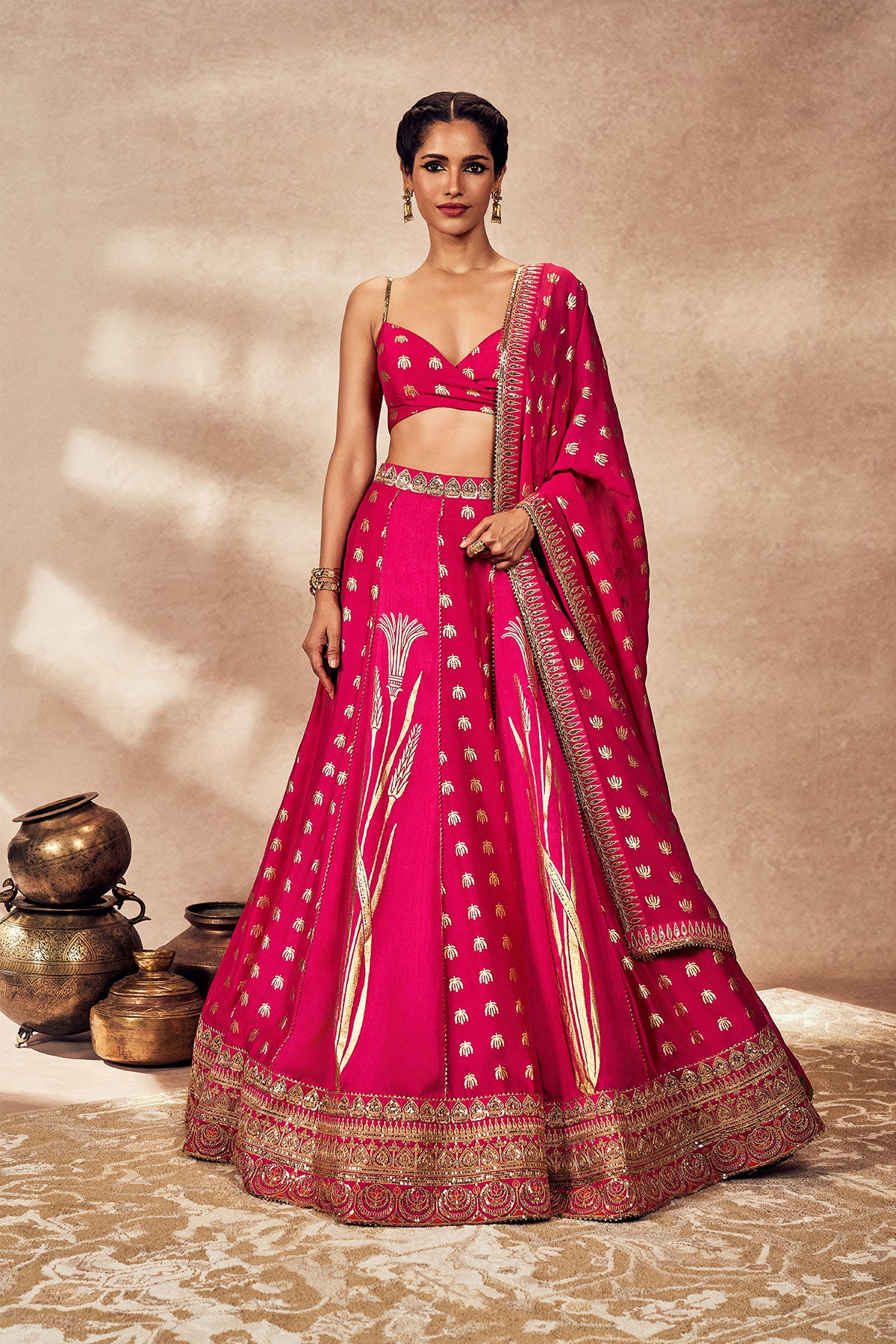 PINK WHISPERING LILY LEHENGA SET