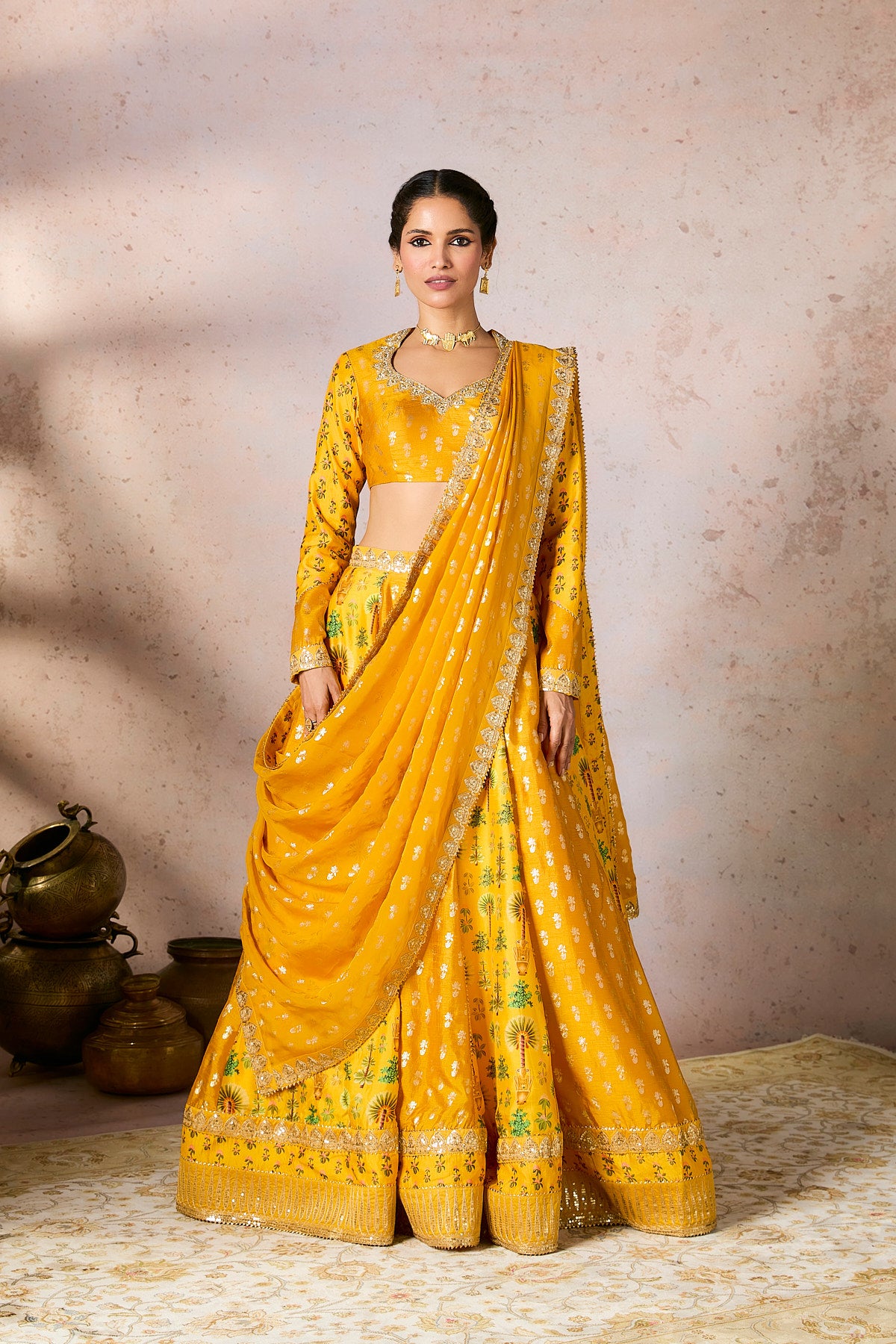 YELLOW NOMATIC TRIBE LEHENGA SET