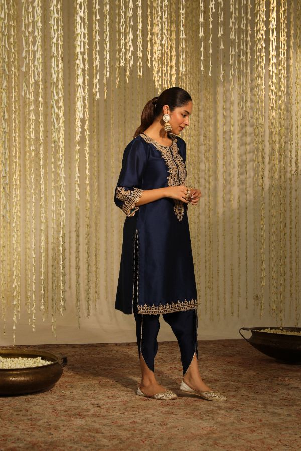 Amayra Blue Dhoti Set- side view