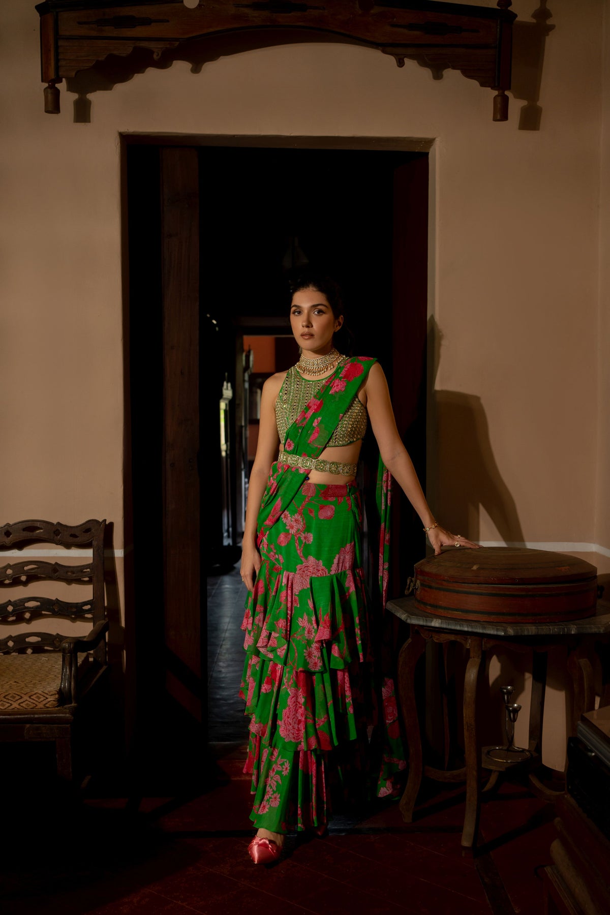 Full bloom sari set